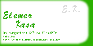 elemer kasa business card